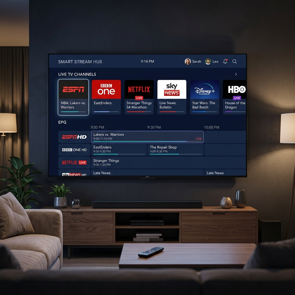 FreeTV Android TV Interface